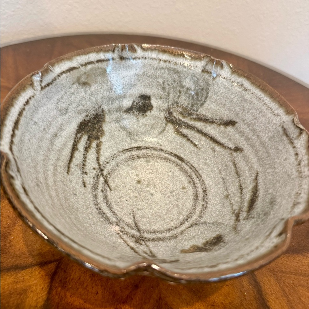 Joan Glasgow Elegant Studio Art Stoneware Bowl 7” - Picture 6 of 11